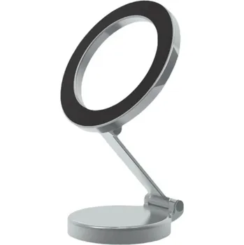 G118 skládací magnetický držák do auta na palubní desku pro iPhone - stříbrný