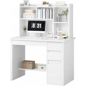 Obdélníkový psací stůl Rebiko 100 x 45 x 131 cm bílý