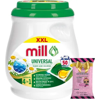 Prací prášek MILL Professional Univerzální prací Kapsle na 50 praní + Dárek