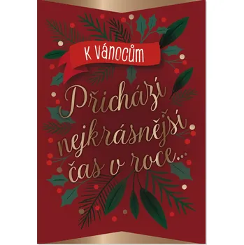 Vánoční přání - Zlatý text