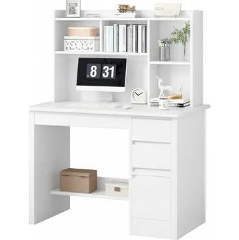 Obdélníkový psací stůl Rebiko 100 x 45 x 131 cm bílý