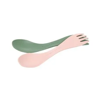 kempingový příbor Light My Fire Spork Little 2-pack Bio SandyGreen/DustyPink zelená