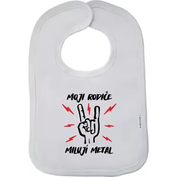 Bryndák Dětský bryndák New Baby Moji rodiče milují metal
