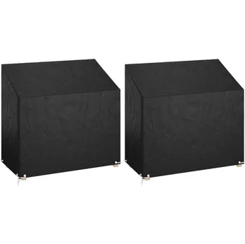 Krycí plachta Plachty na zahradní lavice 2 ks 8 oček 130 x 70 x 70/88 cm PE IM_3155389
