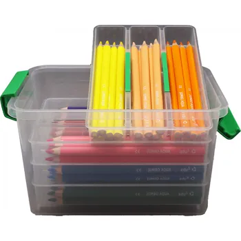 Kresba EDU3 Jumbo Aqua trojhranné pastelky P96, tuha 5 mm, 96 ks/12 barev ve školním boxu