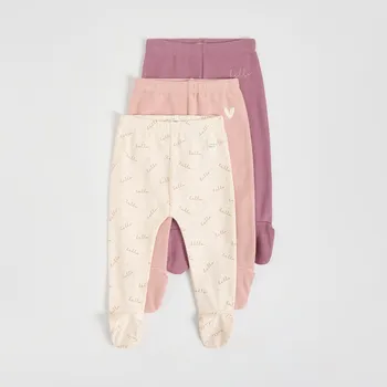 Dívčí kalhoty Reserved - Bavlněné legíny 3 ks - světle fialová - 919GK-34X - 919GK-34X-68