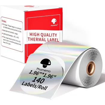 Speciální papír Náhradní barevné štítky do tiskárny Phomemo M150 Stříbrné (50x50mm)