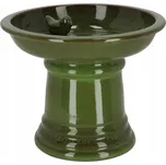 Zahradní pítko pro ptáky z terakoty, keramické, zelené, dekorativní