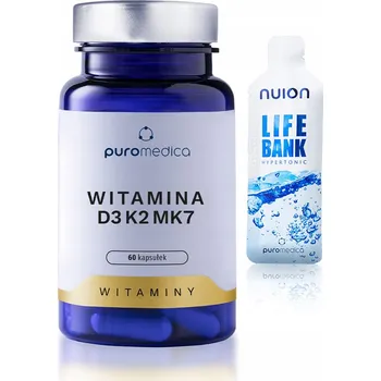 Doplněk stravy Puromedica Vitamín D3 K2MK7 2000 IU 60 kapslí