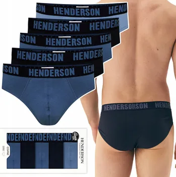 Slipy Slipové kalhotky Over Henderson 5-pack | tmavě modrá, modrá, světle modrá L