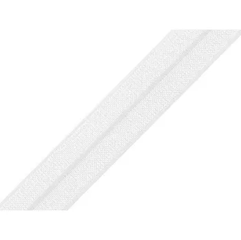 Textilní guma Lemovací pruženka půlená 18 mm (5m) barva 4 bílá
