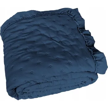 Prostěradlo Přehoz Markizeta polyester 200 cm x 220 cm modrý