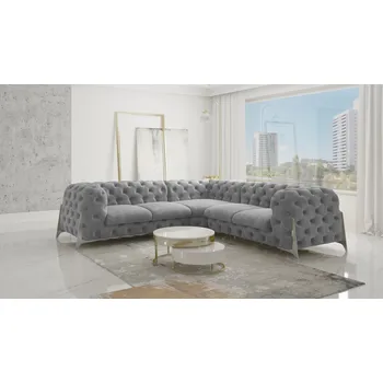 Sedací souprava Luxusní sedací souprava MIAMI L 267x267 Barva: Šedá
