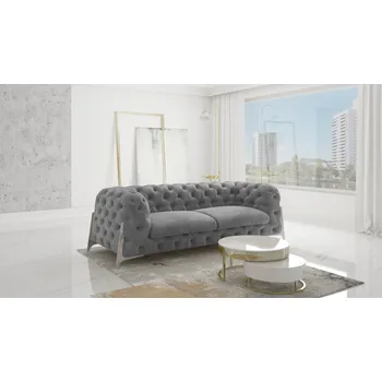 Sedací souprava Luxusní pohovka pro 3 MIAMI S3 Barva: Šedá