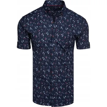 Pánská košile DStreet pánská košile casual KX1038 krátký rukáv slim střih bavlna velikost M