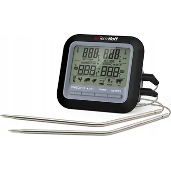 Kuchyňský teploměr Kuchyňský teploměr na gril BBQ udírnu troubu 2 sondy TermHoff THS-17