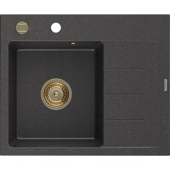 Granitový dřez Jednokomorový granitový dřez Mexen Ben černý