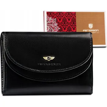 Peněženka Peterson dámská peněženka z pravé kůže, černá