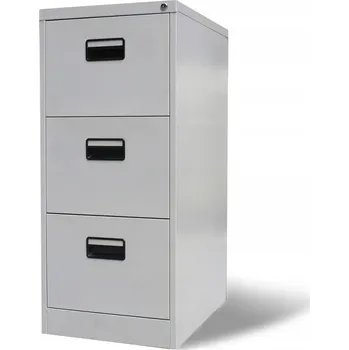Šatní skříň VidaXL Kartotéční skříň, světle šedá, 46x62x102,5 cm, ocelová