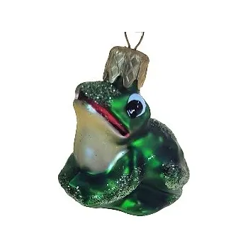 Vánoční dekorace vánoční figurka Žába 3,5cm