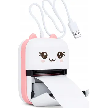 Tiskárna Mini termální tiskárna fotek Bluetooth + 11 rolí papíru