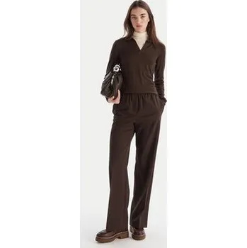 Weekend Max Mara Kalhoty z materiálu Petra 2525136032 Hnědá Regular Fit 34