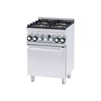 Sporák RM GASTRO Sporák kombinovaný s horkovzdušnou elektrickou troubou GN 1/1 - 4x hořák | RM - CFM4-66GEM