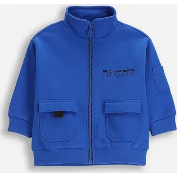 Chlapecká mikina Dětská mikina s bavlnou Coccodrillo modrá barva, CITY BUILDER BOY KIDS ZC5132601CBK 57X, vel. 122