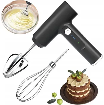 MIKSER KUCHENNY RUČNÍ AKUMULÁTOROVÝ MIXÉR ČERNÝ 3 RYCHLOSTI 2V1 20W