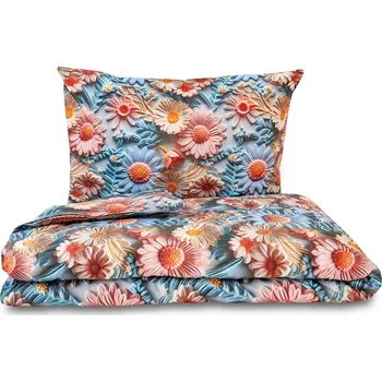 Povlečení Kvalitex Francouzské 5D povlečení 200x200, 70x90cm Sedmikráska