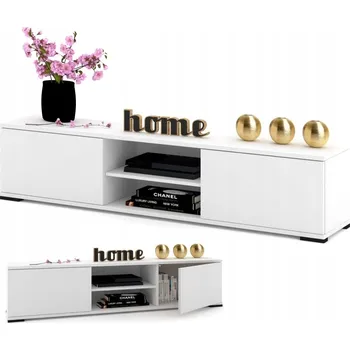 Televizní stolek Stojící Skříňka RTV Police Komoda Stolek TV pod televizi King Bílý Mat 200