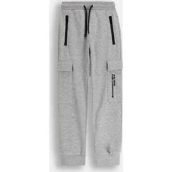 Dětské bavlněné kalhoty Coccodrillo šedá barva, CITY RACING BOY JUNIOR ZC5120101CBJ 09X, vel. 140