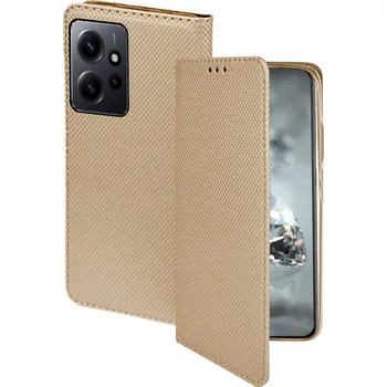 Pouzdro na mobilní telefon Pouzdro s klopou BBE CASE pro Xiaomi Redmi Note 12 4G zlaté