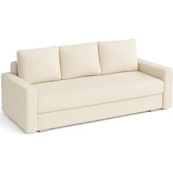 Pohovka Rozkládací pohovka s funkcí spaní SILVER PRIMA boucle krémová