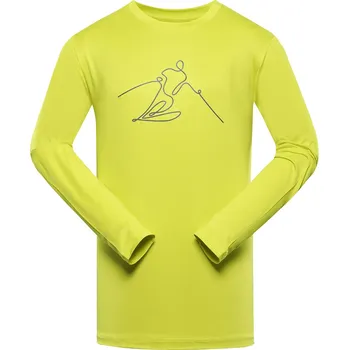 Alpine Pro Lous Pánské funkční triko s dlouhým rukávem MTSB858 Sulphur spring XL