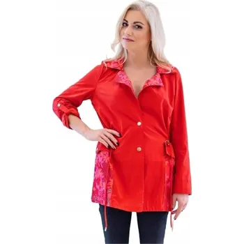 Moto bunda DESIGUAL ČERVENÁ BUNDA S KVĚTINAMI (40)