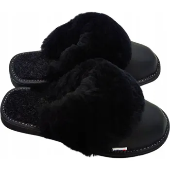 Dámské pantofle Pantofle Domácí pantofle Zateplené Zimní Kožuch BLACK 40