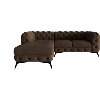 Sedací souprava Luxusní sedací souprava CHELSEA L 262 x 200 Barva: hnědá, Nožičky: Matně černé