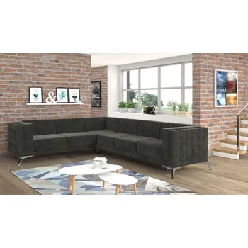 Sedací souprava Rohová sedací souprava GUSTO L 334x263 Barva: Šedá