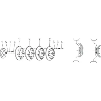 Sada závaží zadních kol 2+8 se šrouby (JRL) | 6911-6260; 6911-6220 | AGROAD
