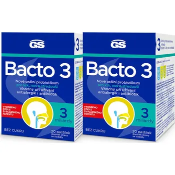 GS Bacto 3 pastilek 20 - balení 2 ks