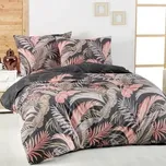 Kvalitex Bavlněné povlečení Delux Palma šedá, 140 x 200 cm, 70 x 90 cm 142185199