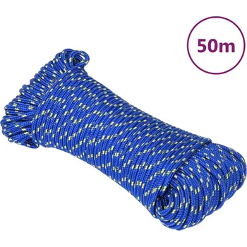 Lany zahrada-XL Lodní lano modré 3 mm 50 m polypropylen 152429