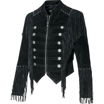 Moto bunda Stars & Stripes Bunda kožená Brianna Stars & Stripes, dámská, černá M