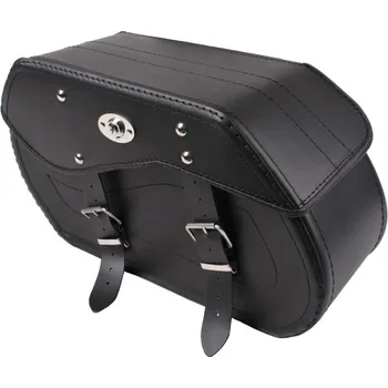 Zavazadlo na motocykl RSA Kožené brašny na motorku Chopper RSA-12A se zámkem + DÁREK + Doprava ZDARMA