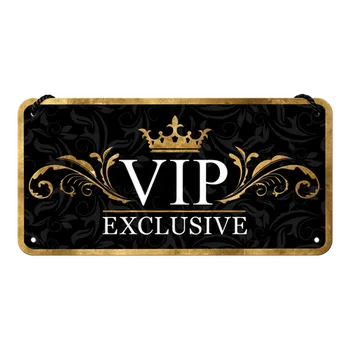 Plechová cedule Nostalgic Art Plechová cedule VIP Exclusive 10 x 20 cm