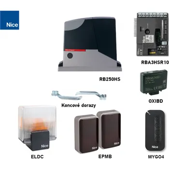 Pohon brány Sada pohonu pro brány do 250 kg NICE Robus Hi-Speed RB250HS (D)