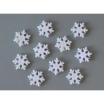 Vánoční dekorace Klia Sněhová vločka plastová se samolepkou bílá