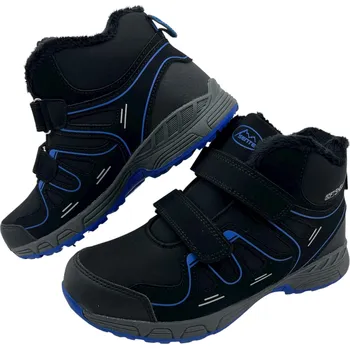 Chlapecká zimní obuv Chlapecké modré softchellové zimní boty na suchý zip 05 Barva: Modrá, Velikost: 34