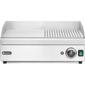 Kuchyňský gril Mřížka s polovičním žebrováním, HENDI, Kitchen Line, 220-240V/2400W, 527x404x(H)233mm
